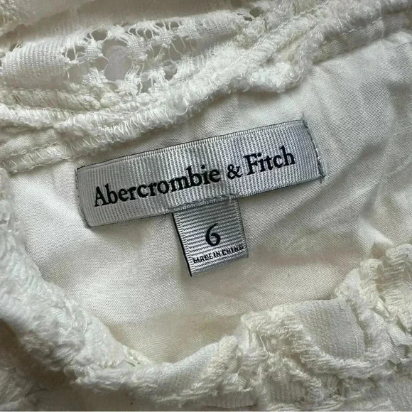 Abercrombie and Fitch cream colored lace halter dress - Picture 13 of 14